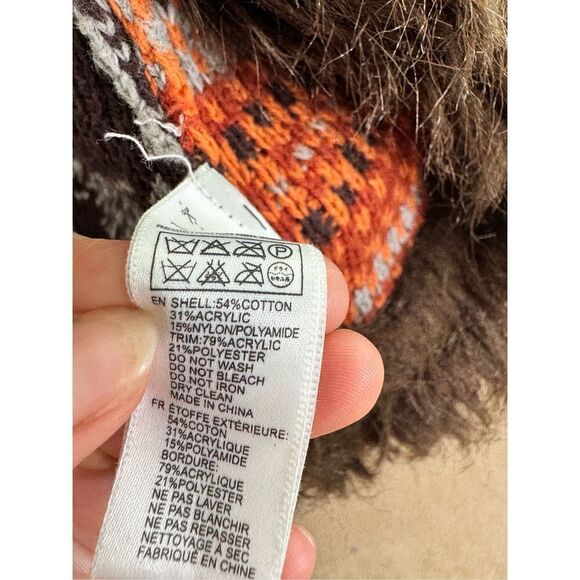 Forever 21 boho Y2K faux fur vest sz PM - Picture 5 of 6